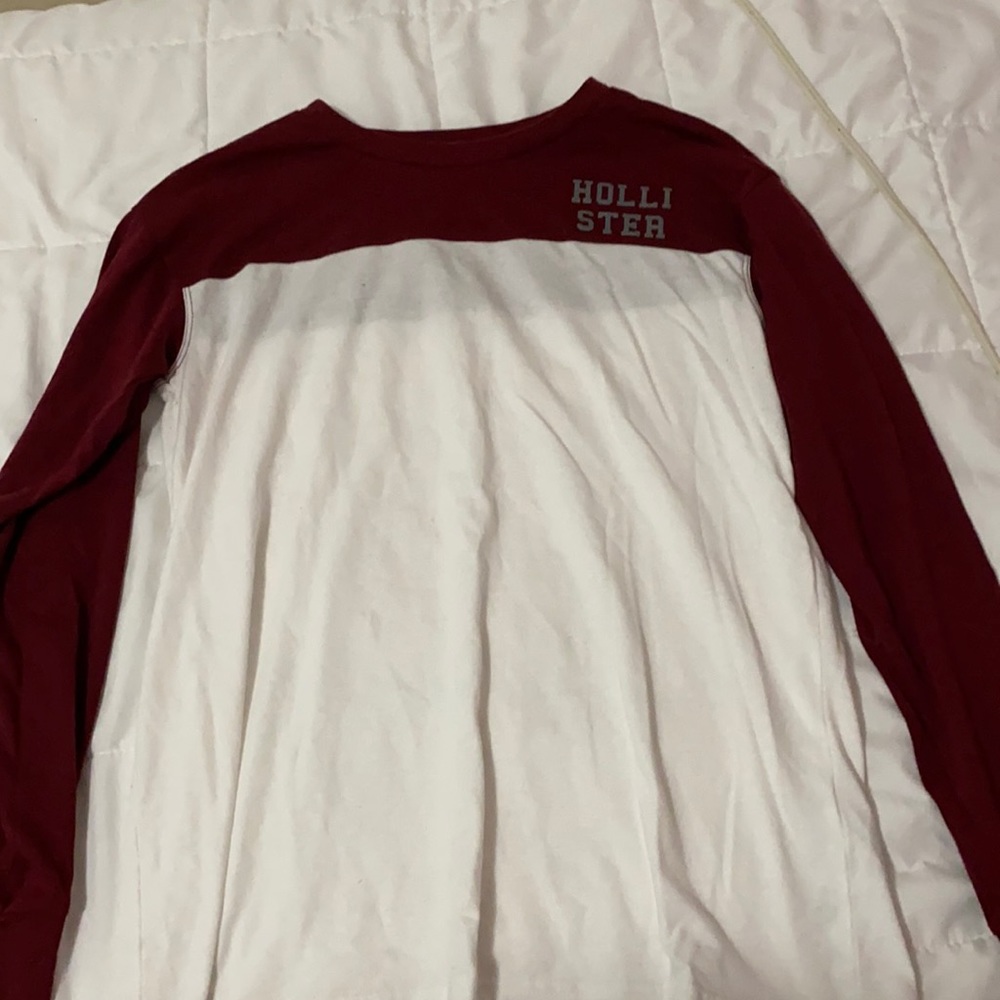 Burgundy and white “California” long sleeve shirt
